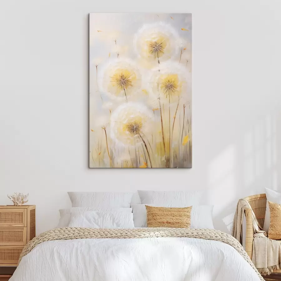 wall murals Dandelions, imitation painting s49296