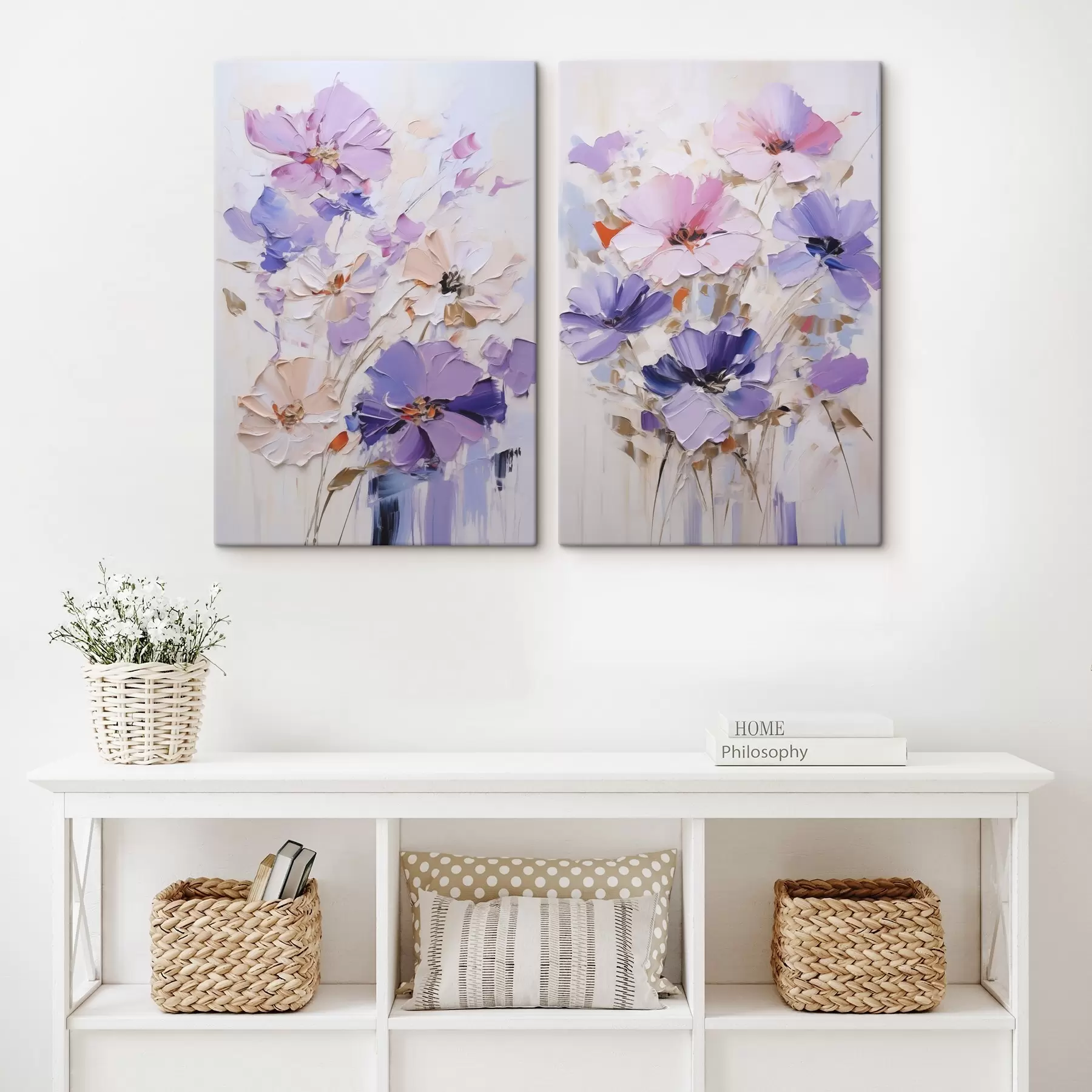 wall murals Bright flowers, imitation of painting m30518