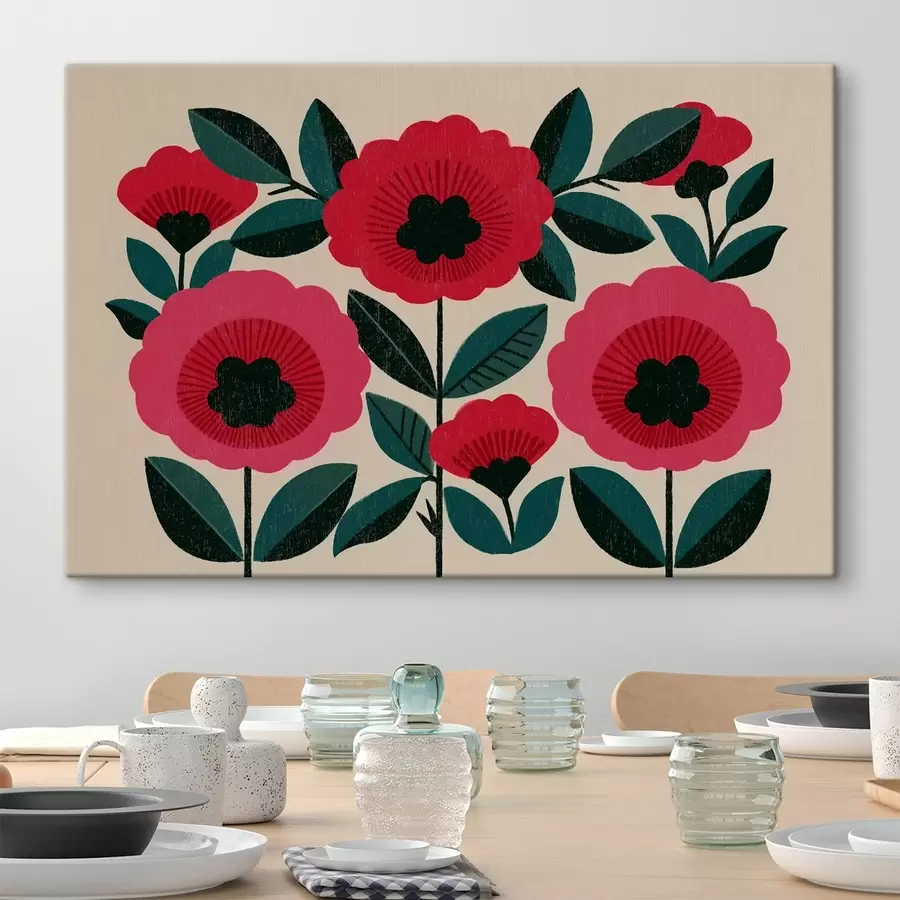 wall murals Folk Flowers s49301