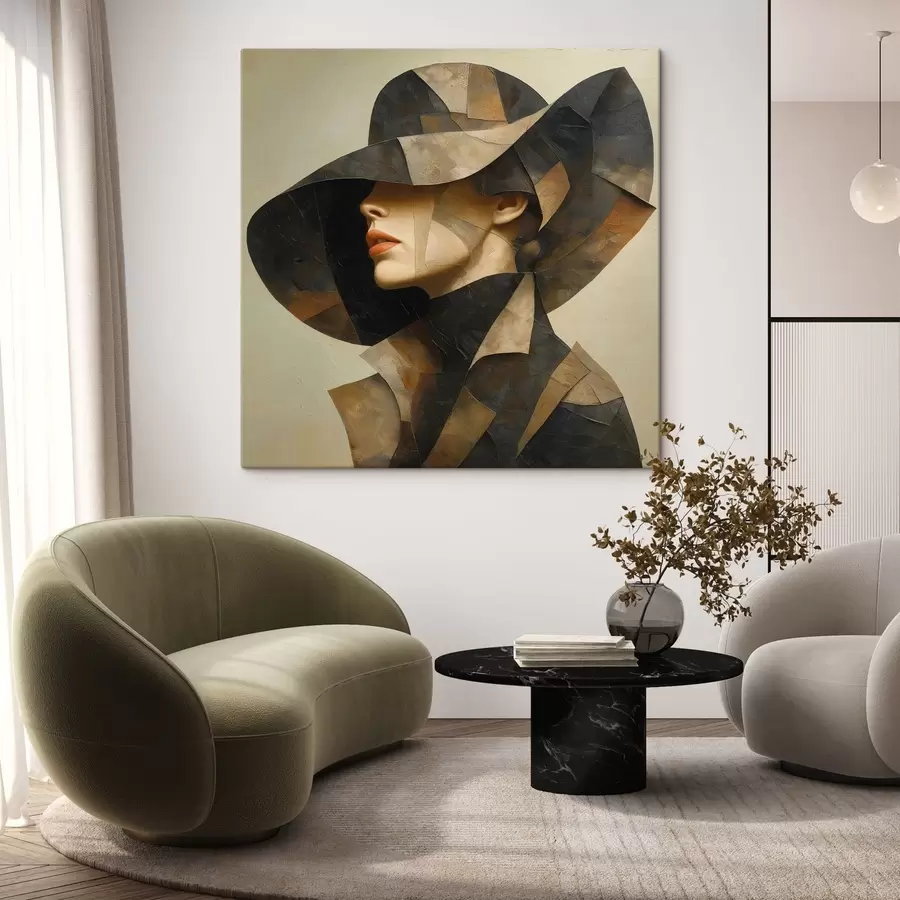 wall murals Woman in Hat s49312