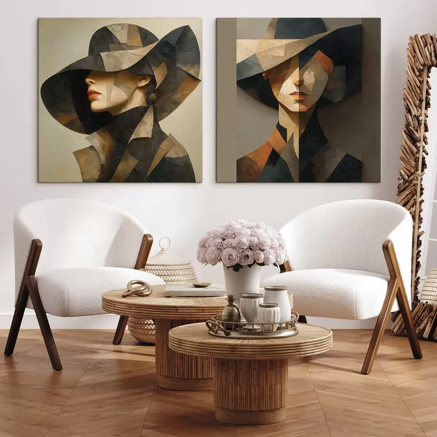 wall murals Cubist Fashion Muse m30505