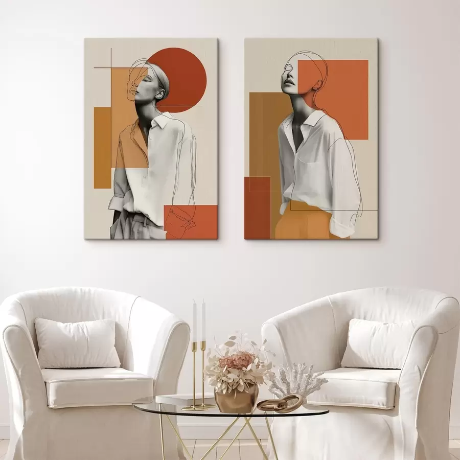 wall murals Minimal Line Portrait m30507