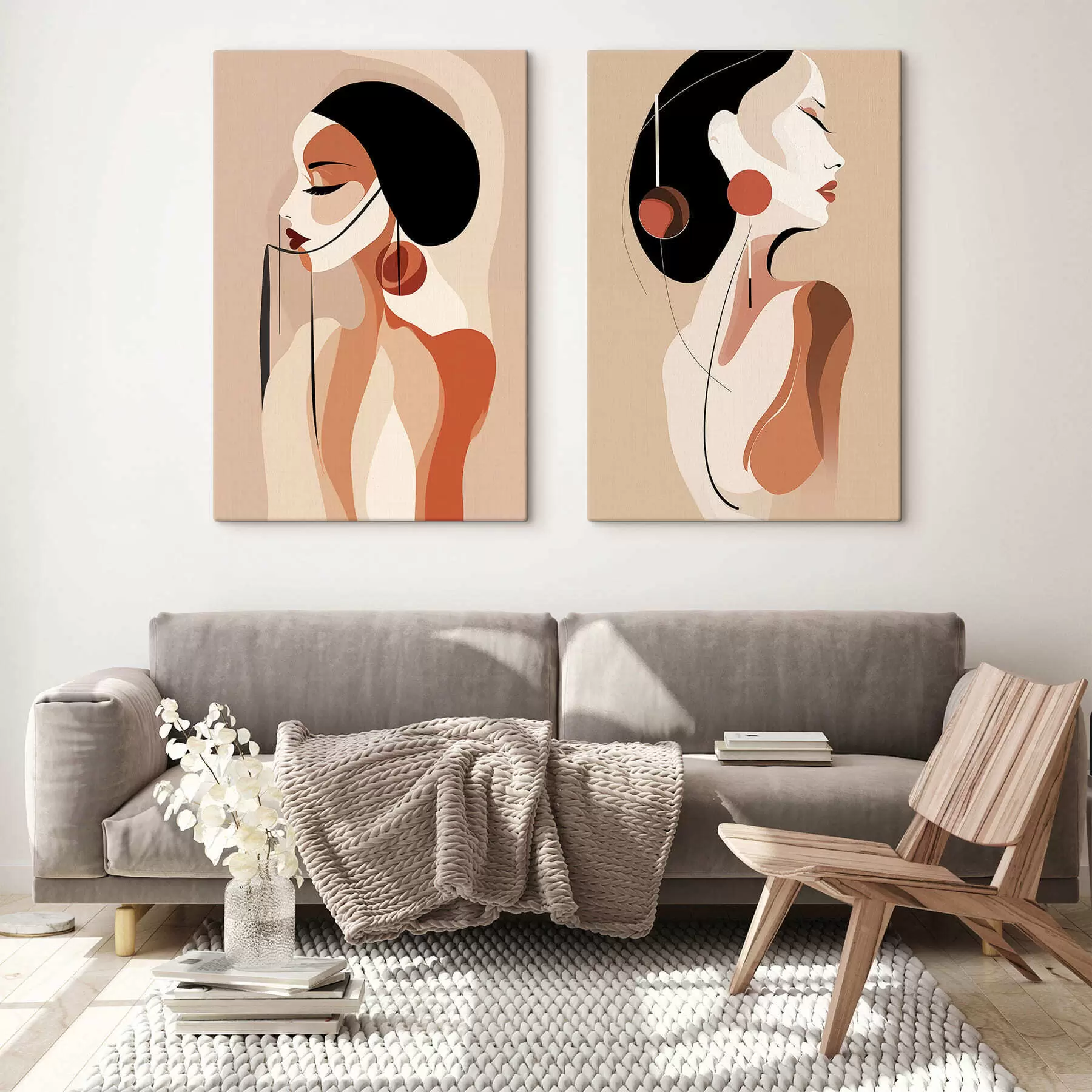 murales Figuras de perfil elegante m30509