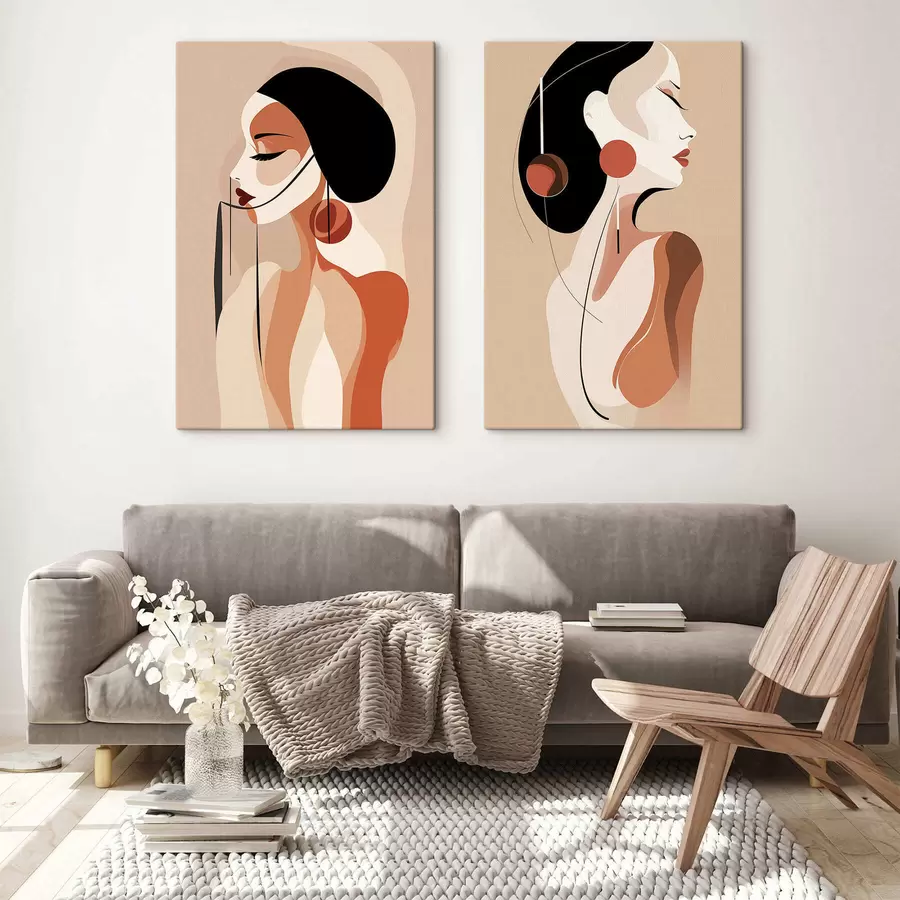 wall murals Elegant Profile Figures m30509