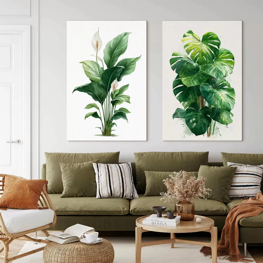 Wall Mural Photo Wallpaper Tropical Green Duo m30513