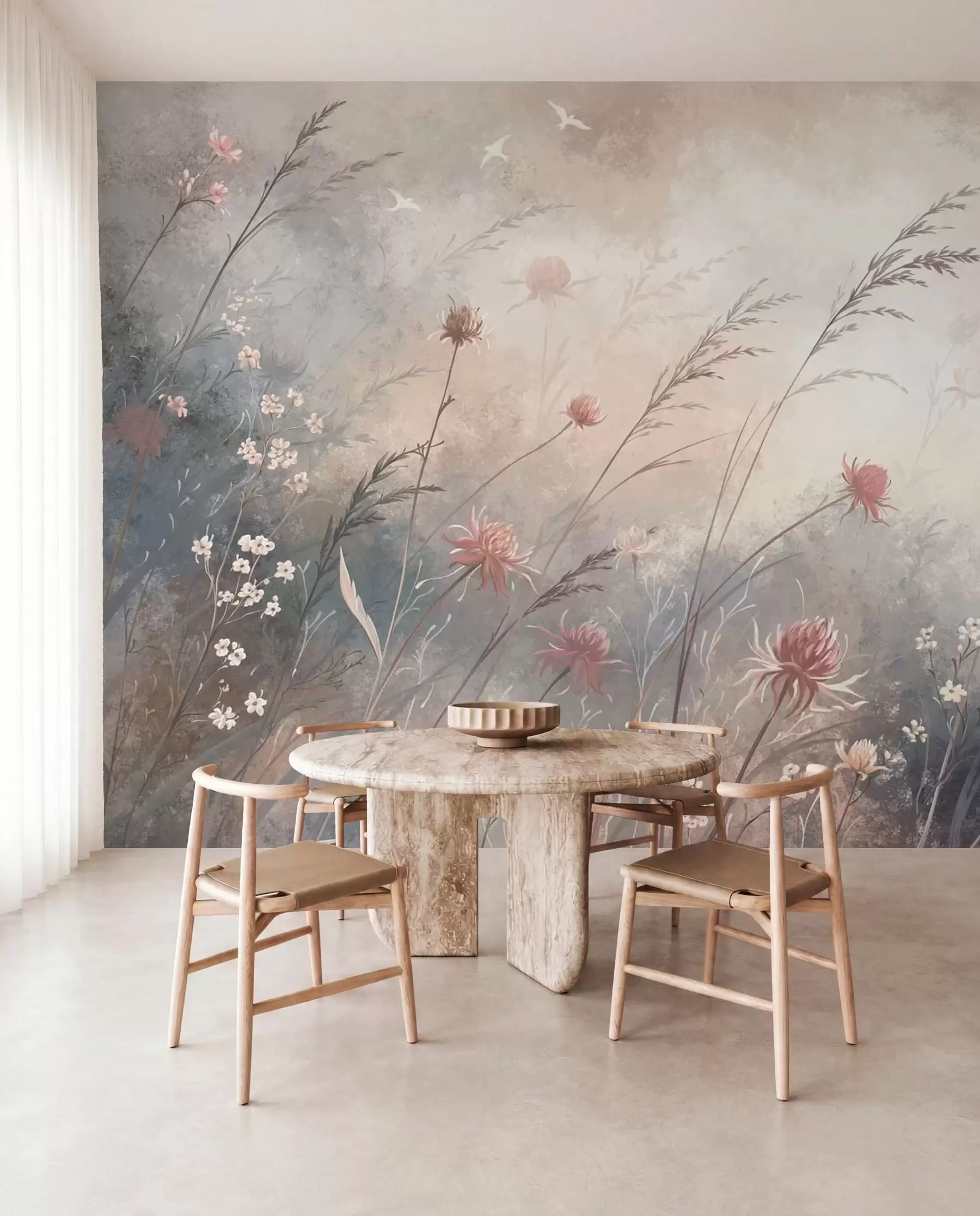 wall murals Meadow in Pearl Light w05538v1