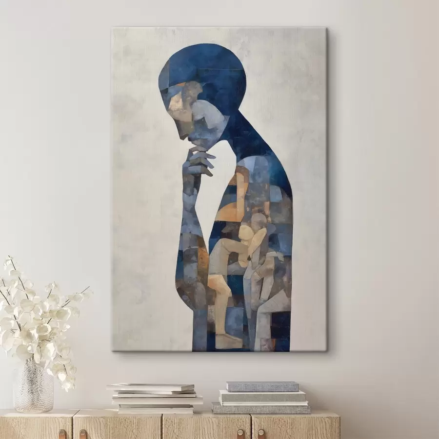 wall murals Thinker, abstract portrait s49252