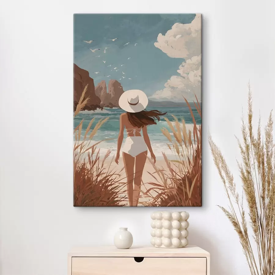 wall murals The girl by the ocean s49253