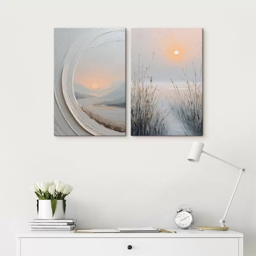 wall murals A couple of misty sunsets m30536