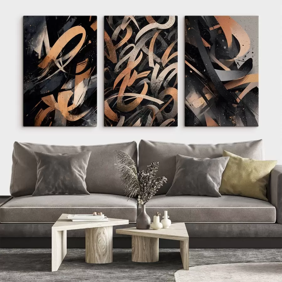wall murals Modern calligraphy in the graffiti style m30541