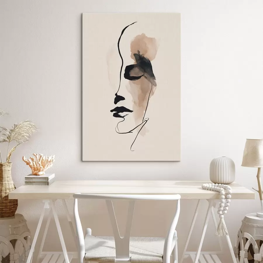 wall murals A minimalist abstract face s49347