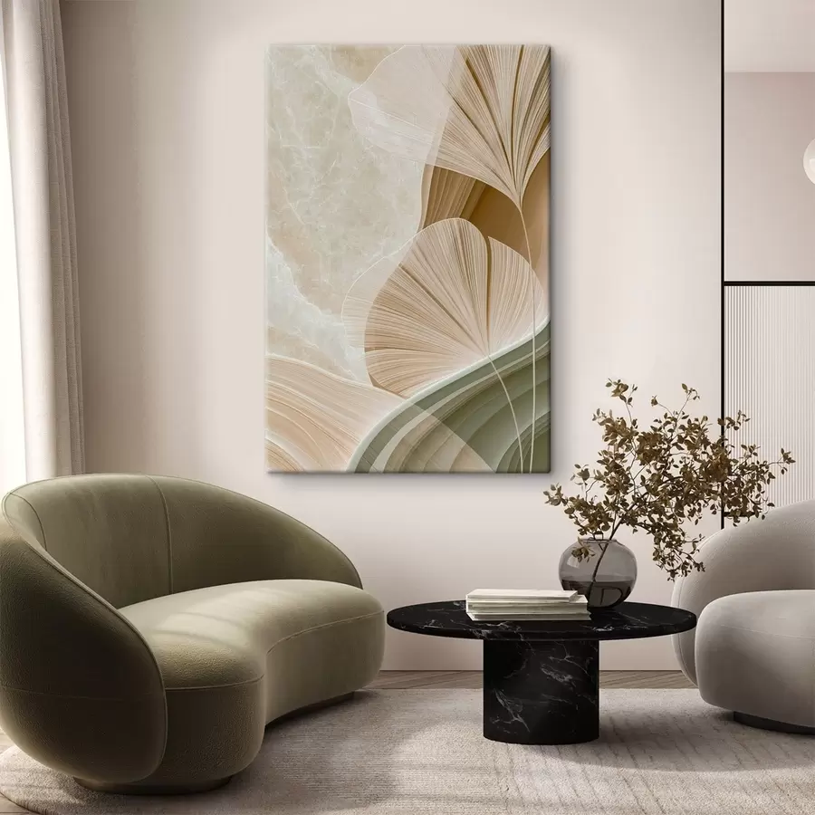 wall murals A botanical composition with delicate leaves s49348