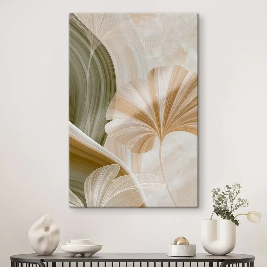 wall murals A botanical composition with delicate leaves s49349