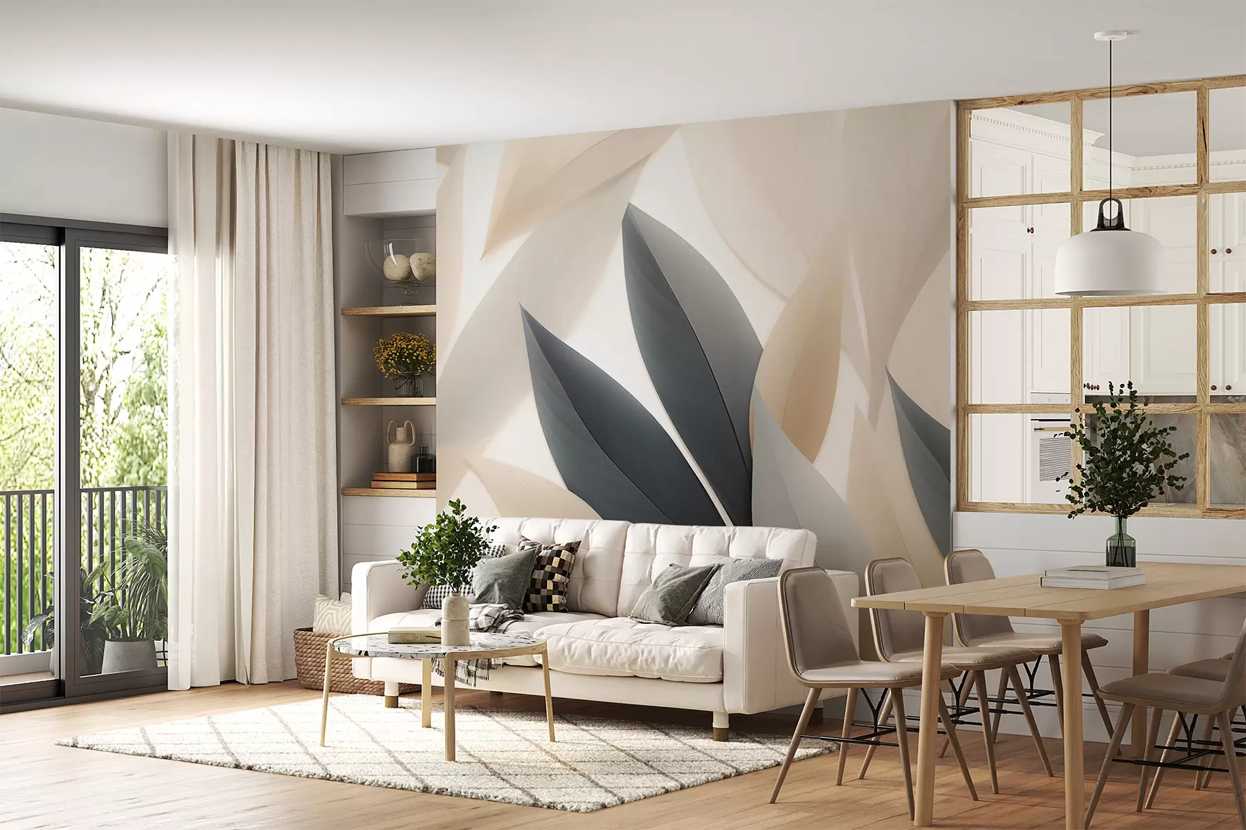 Wall Mural Photo Wallpaper Pointed leaves w05203