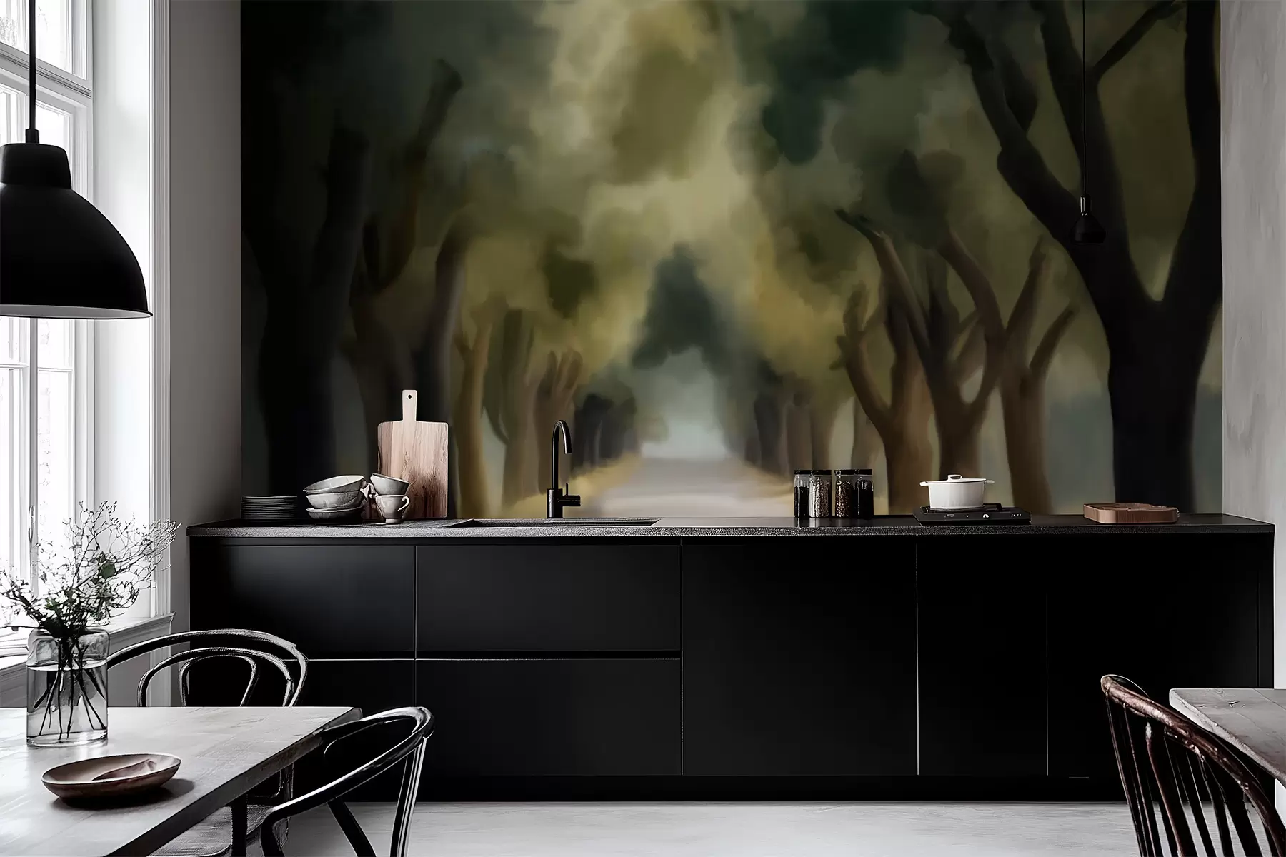 peintures murales Arbres w05509