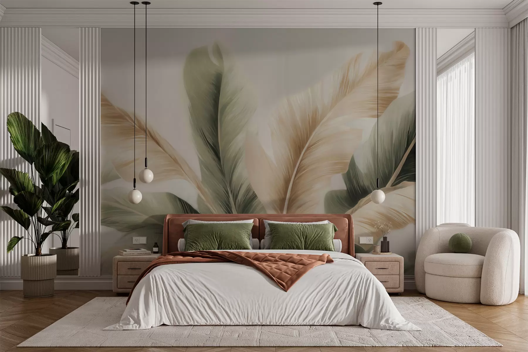 wall murals Banana leaves w05648