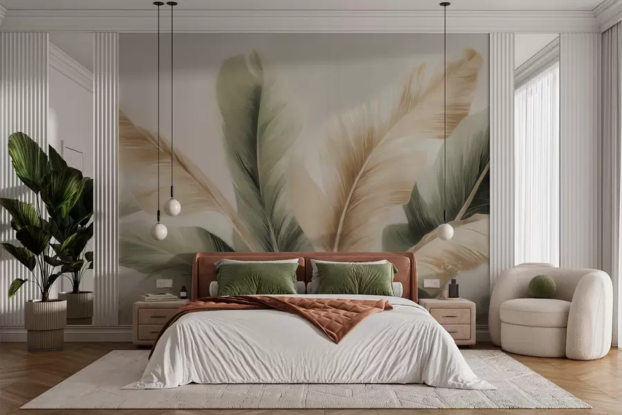 peintures murales Feuilles de bananier w05648