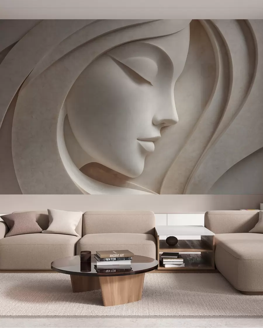 murales Un perfil femenino en bajorrelieve w05569