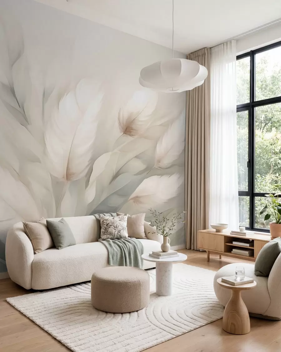peintures murales Plumes abstraites w05662