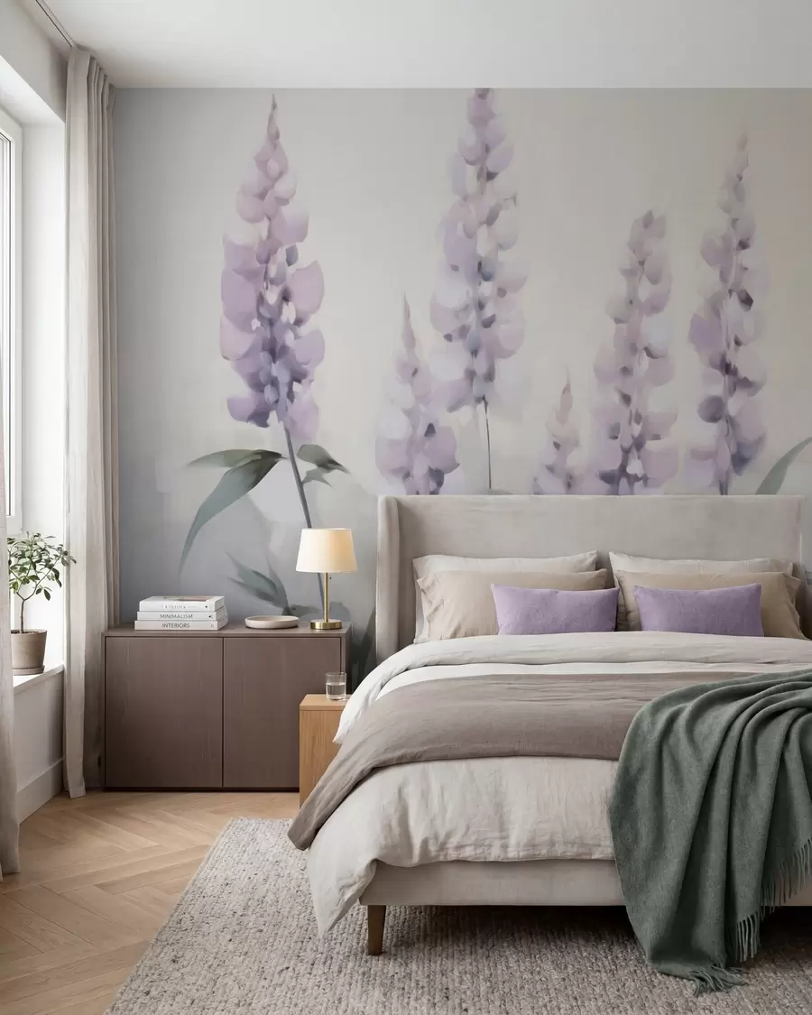 Wall Mural Photo Wallpaper Abstract flowers imitation of painting w05661