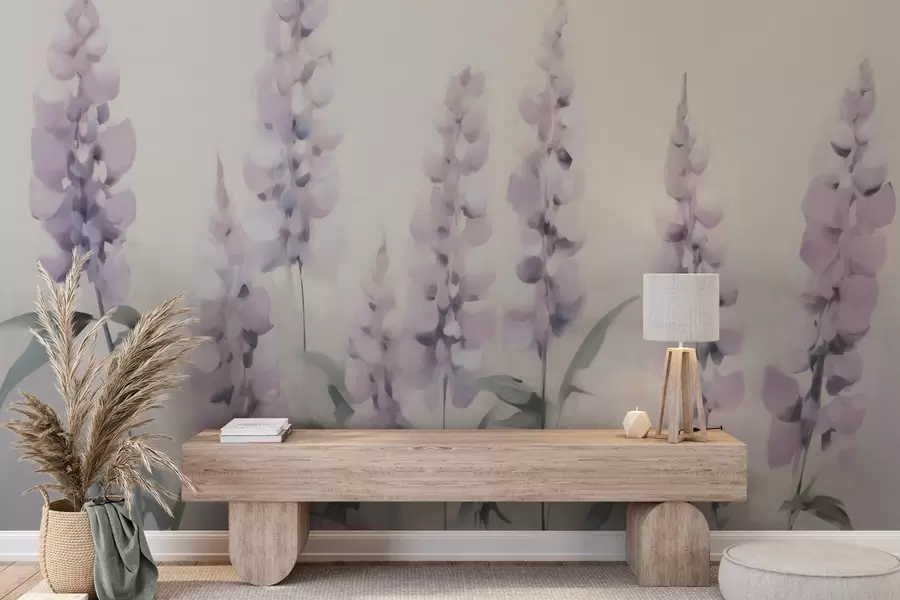 Wall Mural Photo Wallpaper Abstract flowers imitation of painting w05661