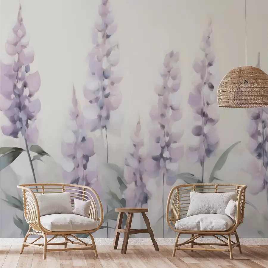 Wall Mural Photo Wallpaper Abstract flowers imitation of painting w05661