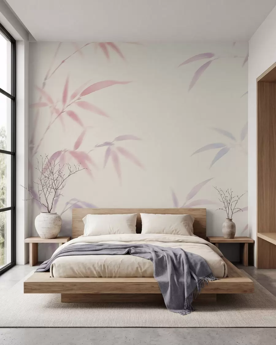wall murals Abstract bamboo leaves w05666
