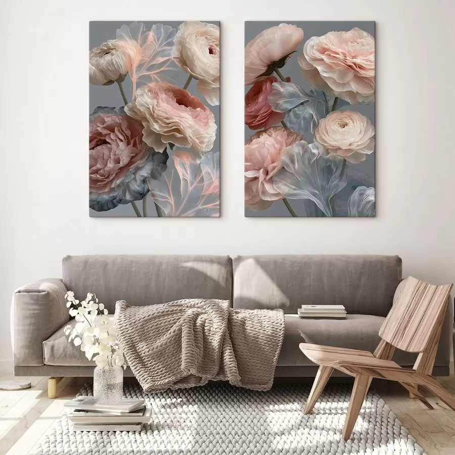 wall murals A bouquet of abstract flowers m30527