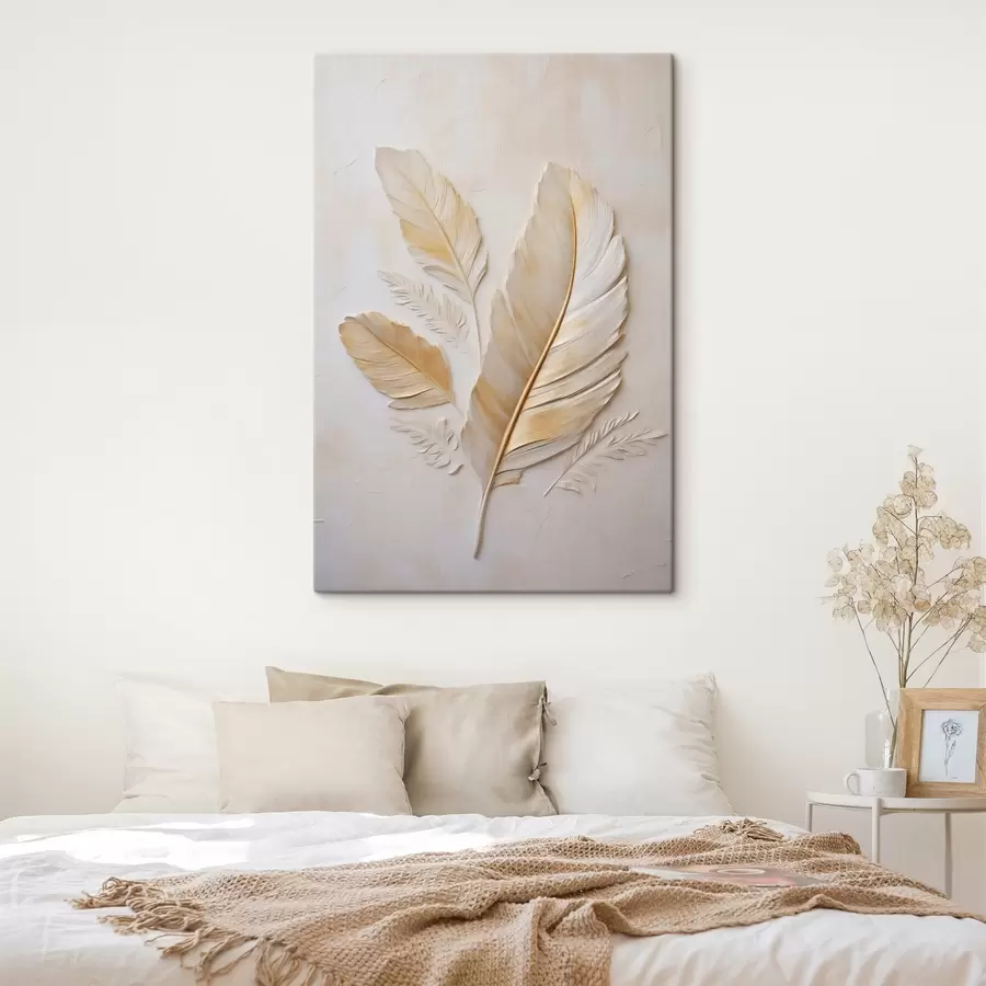 murales Imagen de plumas decorativas planas s49388