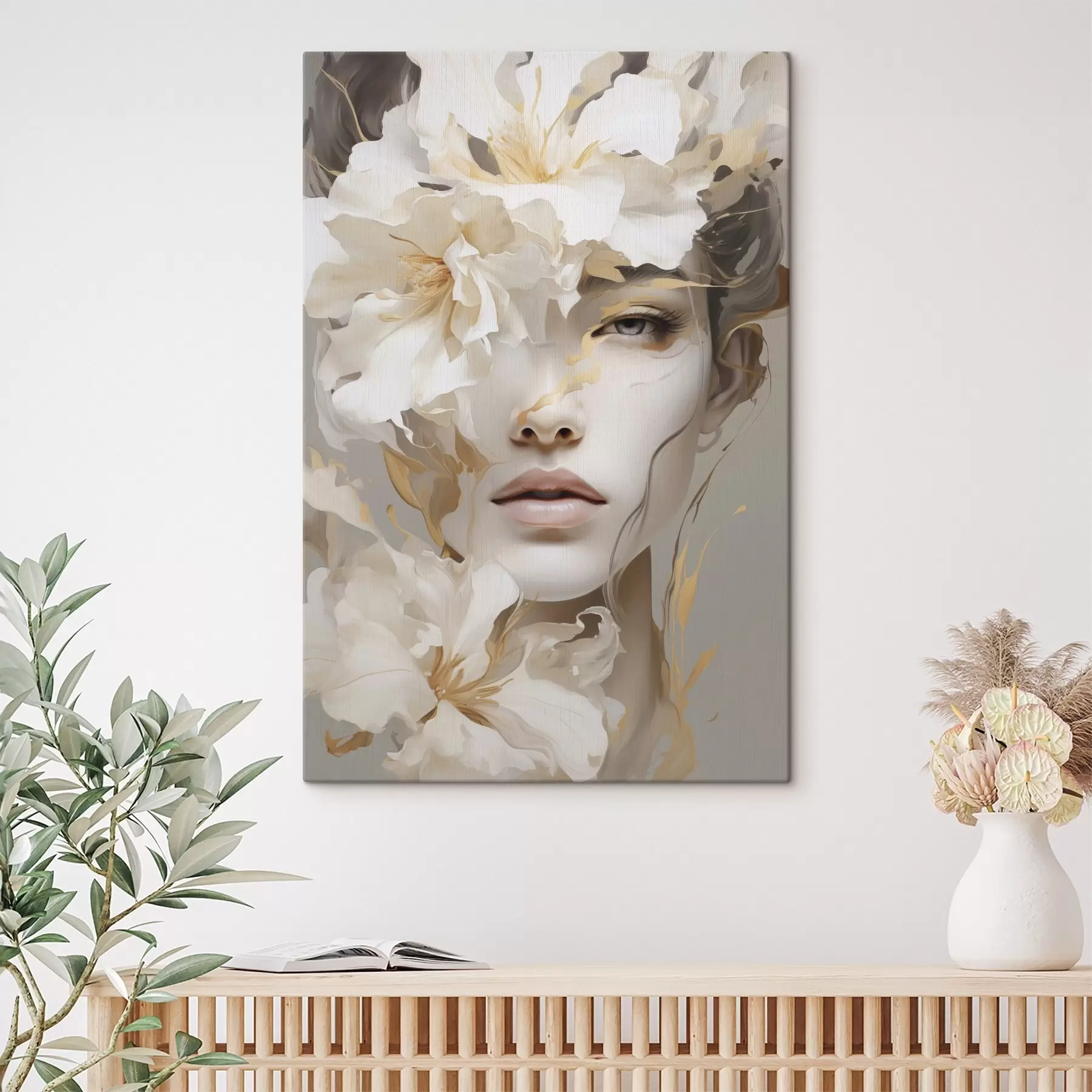 wall murals Portrait of a girl in flowers s49392