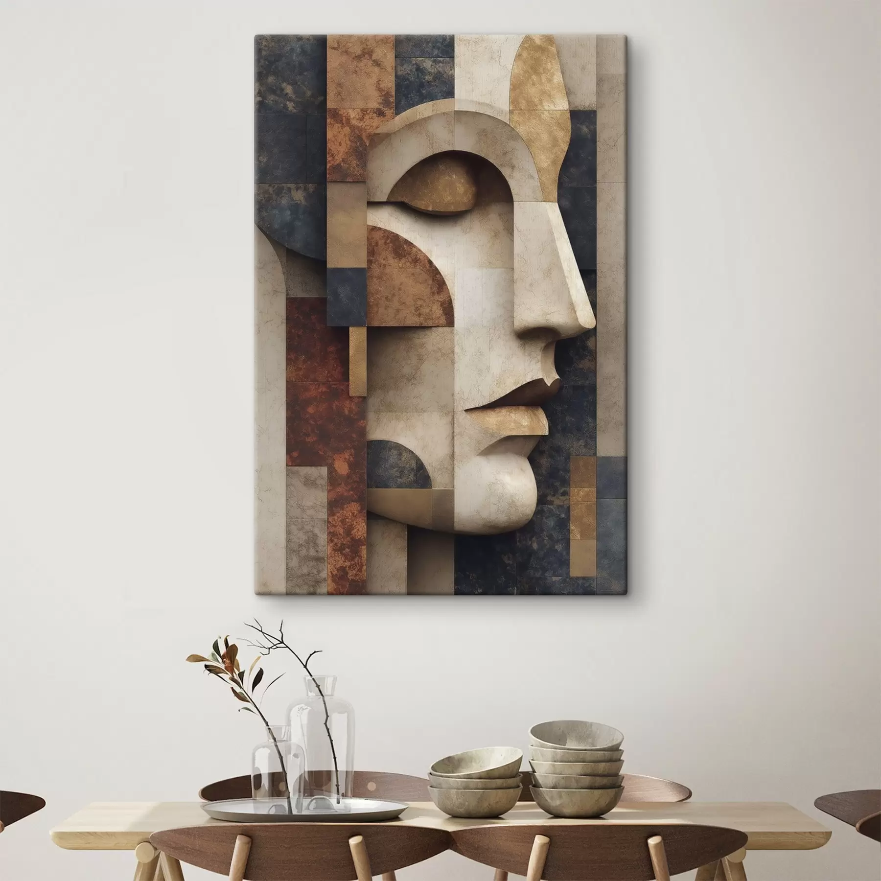 wall murals Abstract face flat illustration s49398