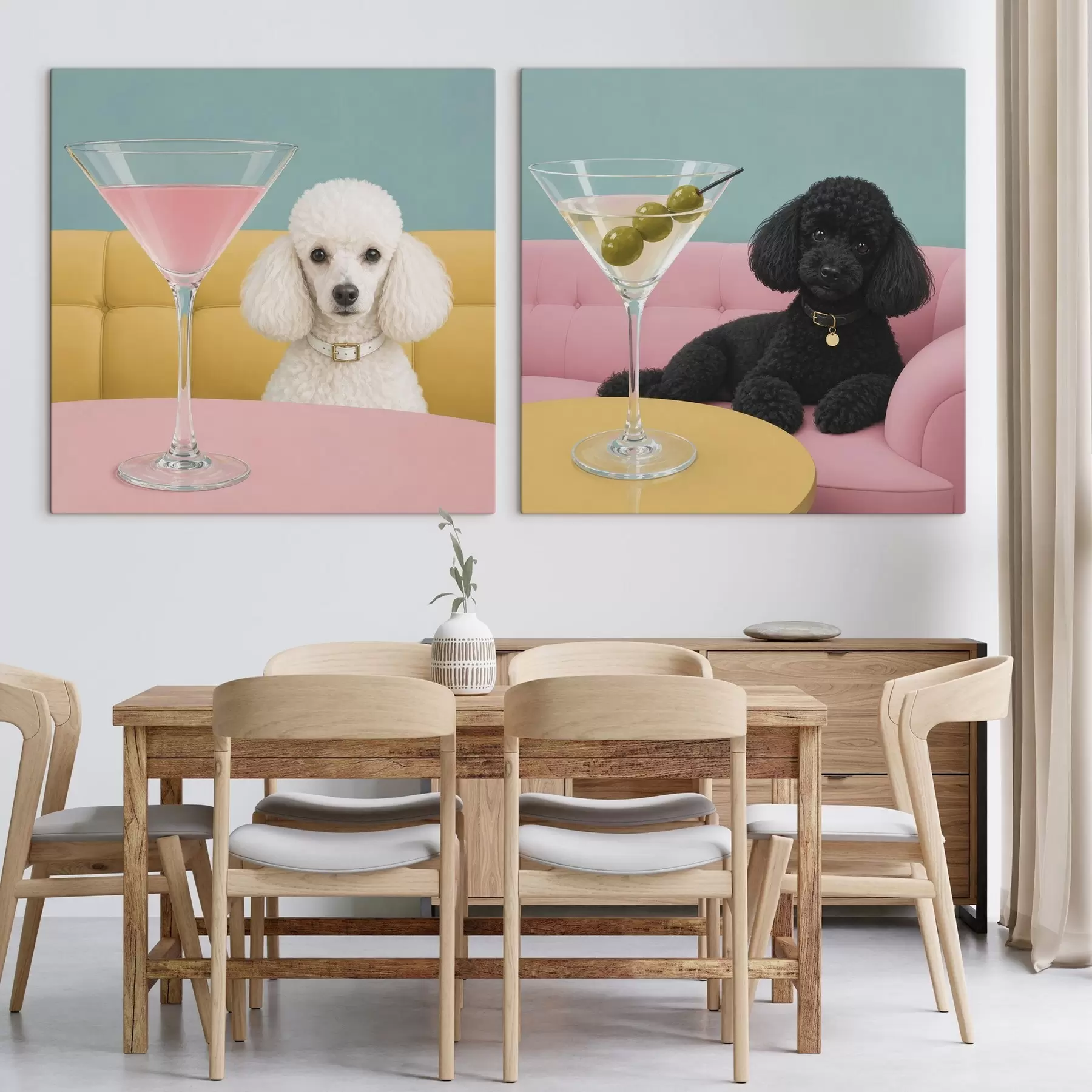 murales El perro y el vaso m30553