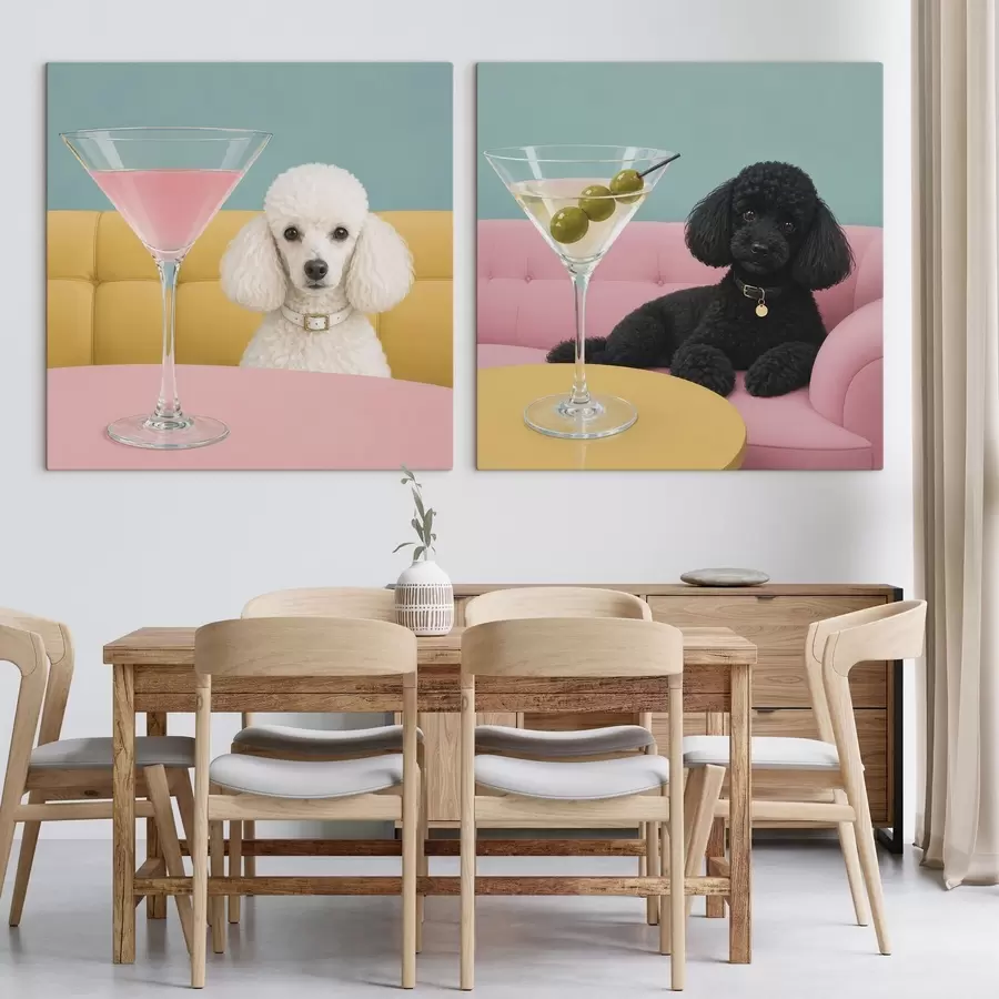 murales El perro y el vaso m30553