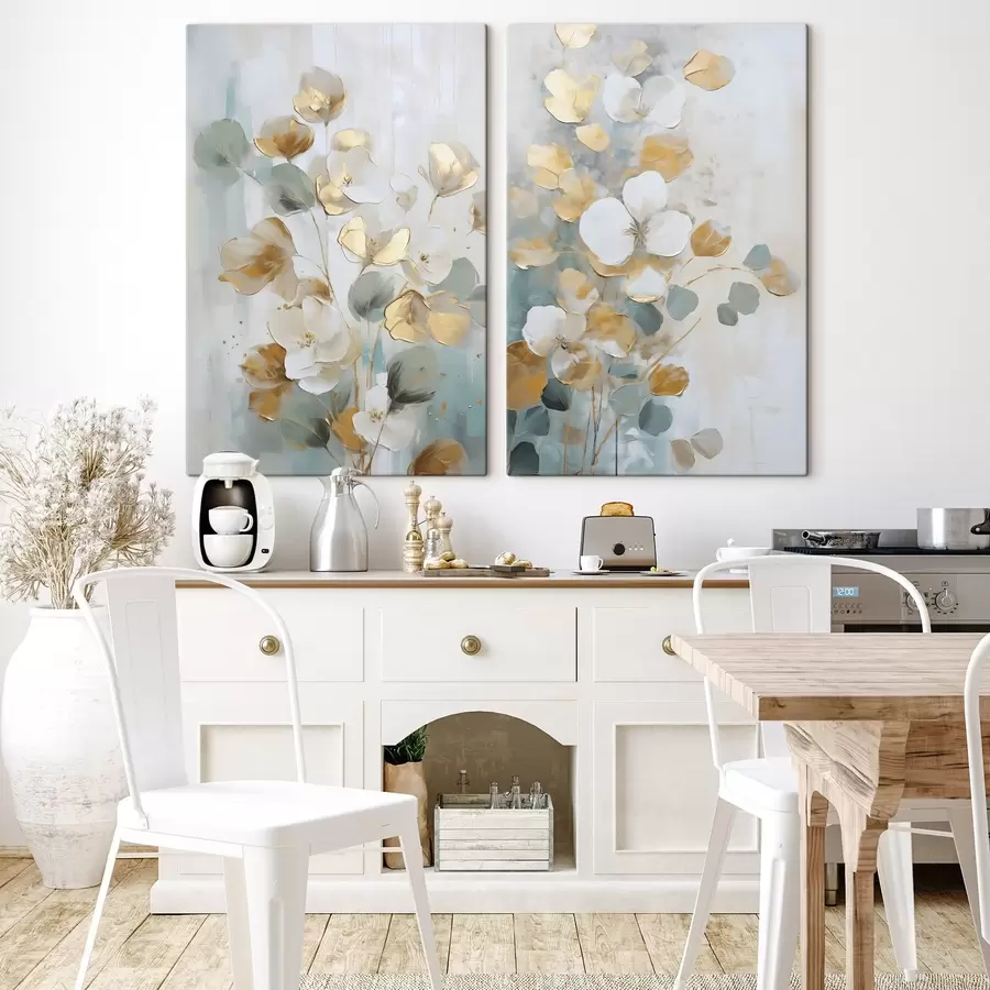 Wall Mural Photo Wallpaper Abstract branches with foliage imitation of painting m30558