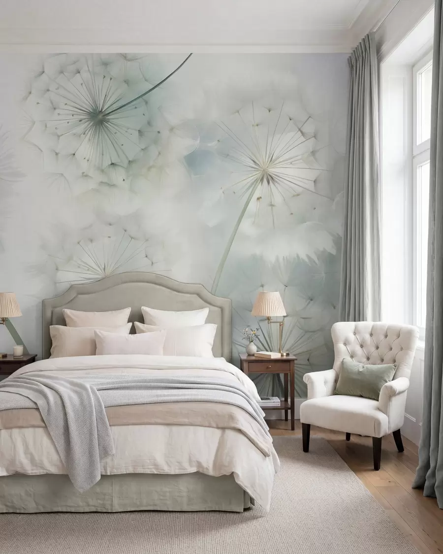 Wall Mural Photo Wallpaper Abstract dandelions imitation of painting w05664