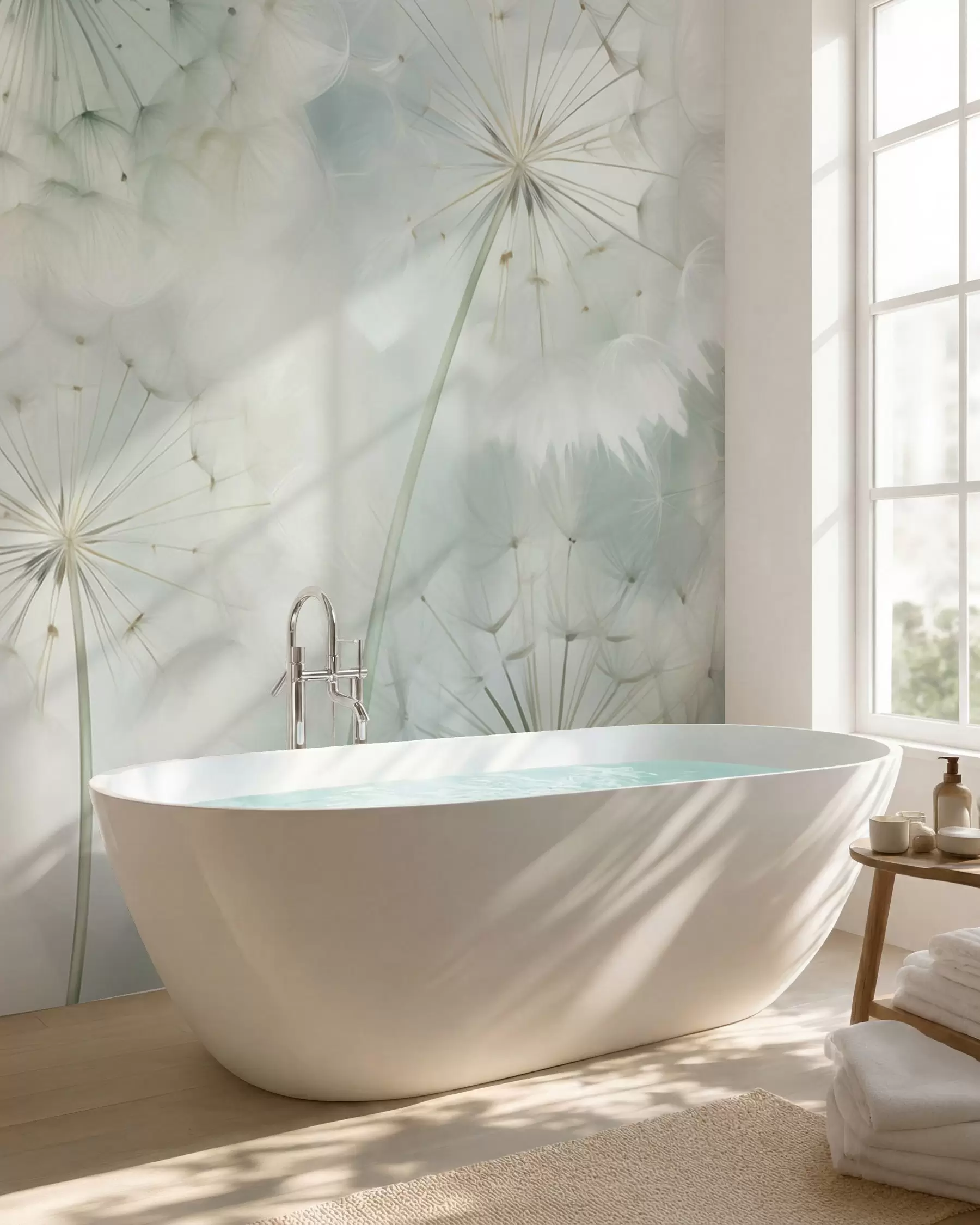 Wall Mural Photo Wallpaper Abstract dandelions imitation of painting w05664