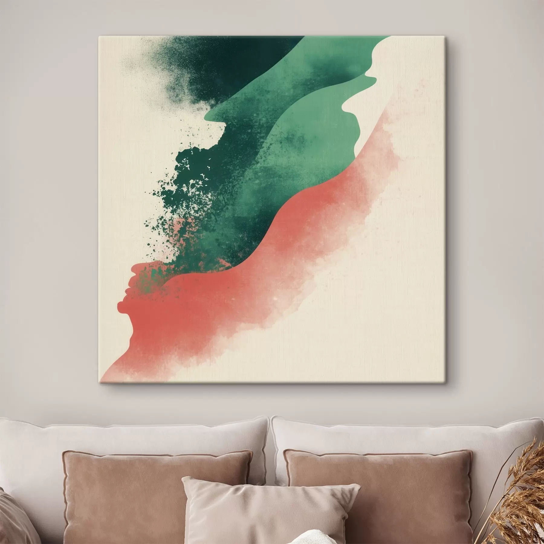 wall murals Abstract composition with smooth textured forms s48886