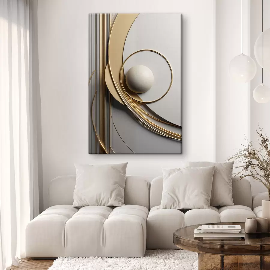 wall murals Abstract geometric composition, textured, modern, minimalistic art s49498