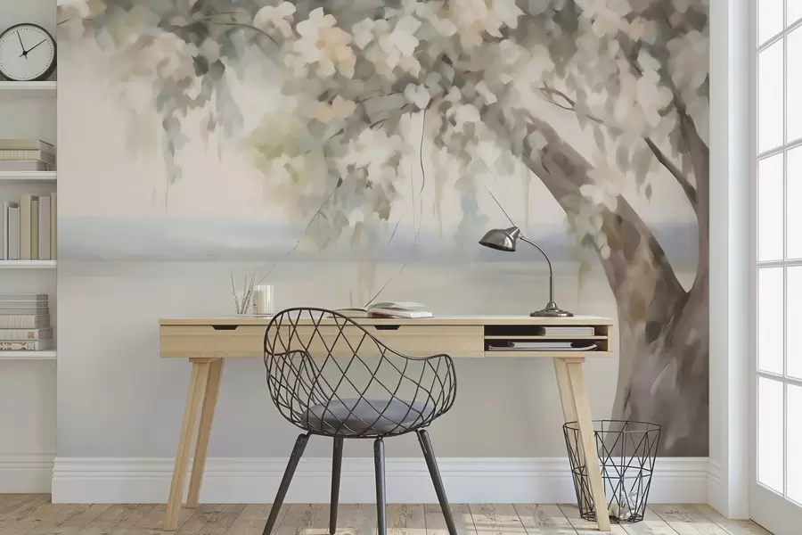 murales Cuadro de imitación de un árbol junto al lago w05670