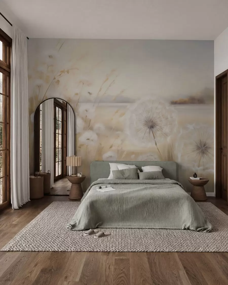 Wall Mural Photo Wallpaper Abstract dandelions imitation painting w05671