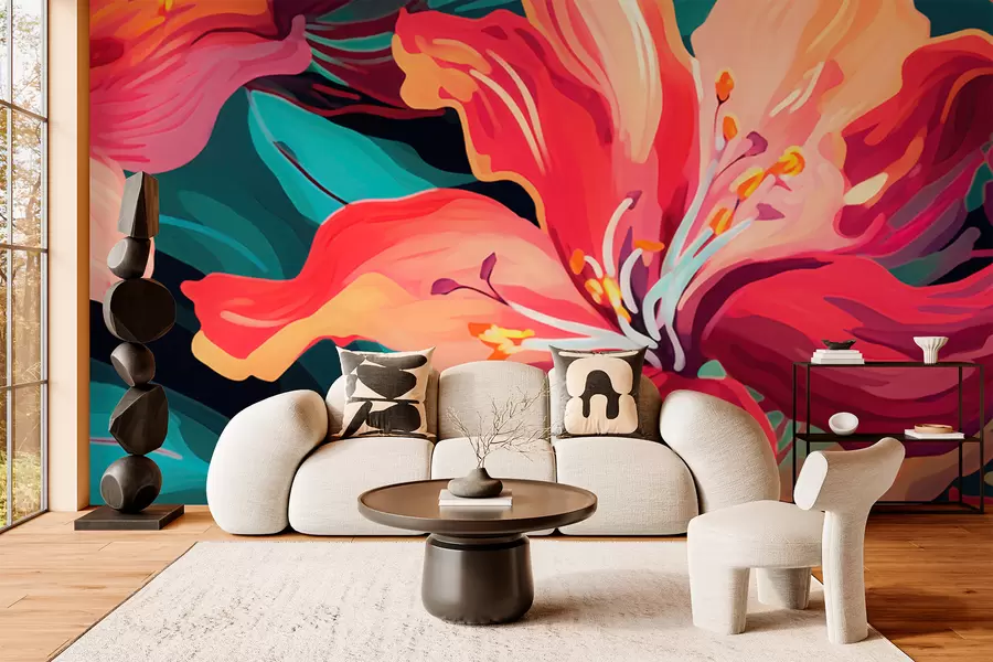 peintures murales Lys w05675