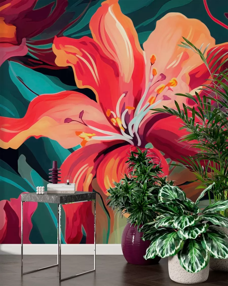 peintures murales Lys w05675