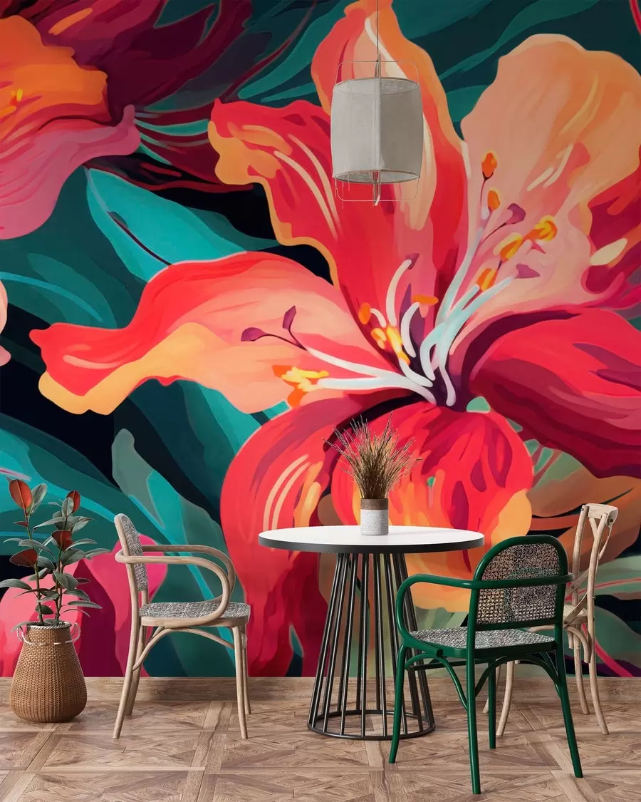 peintures murales Lys w05675