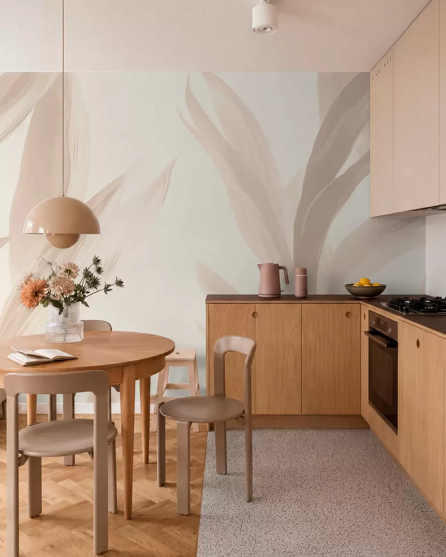 peintures murales Feuilles pointues w05680