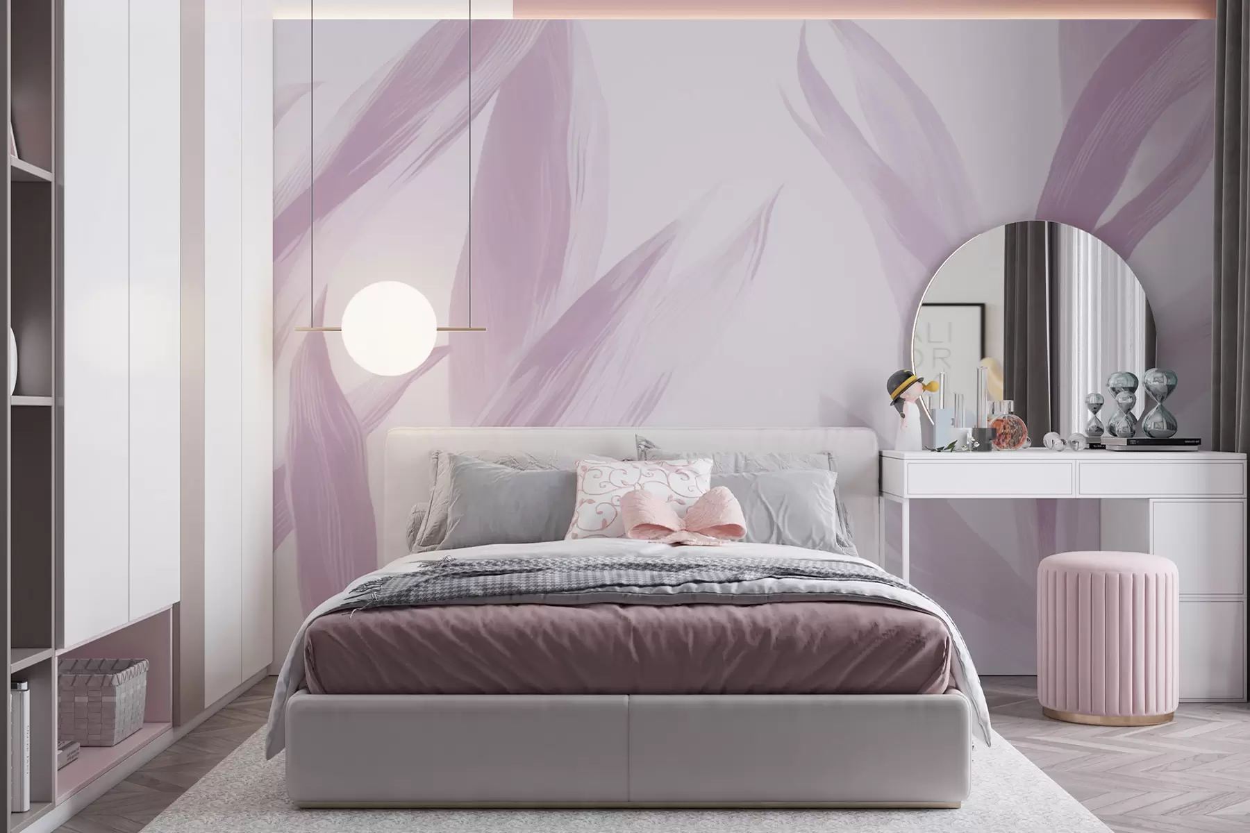 wall murals Pointed leaves w05680v3