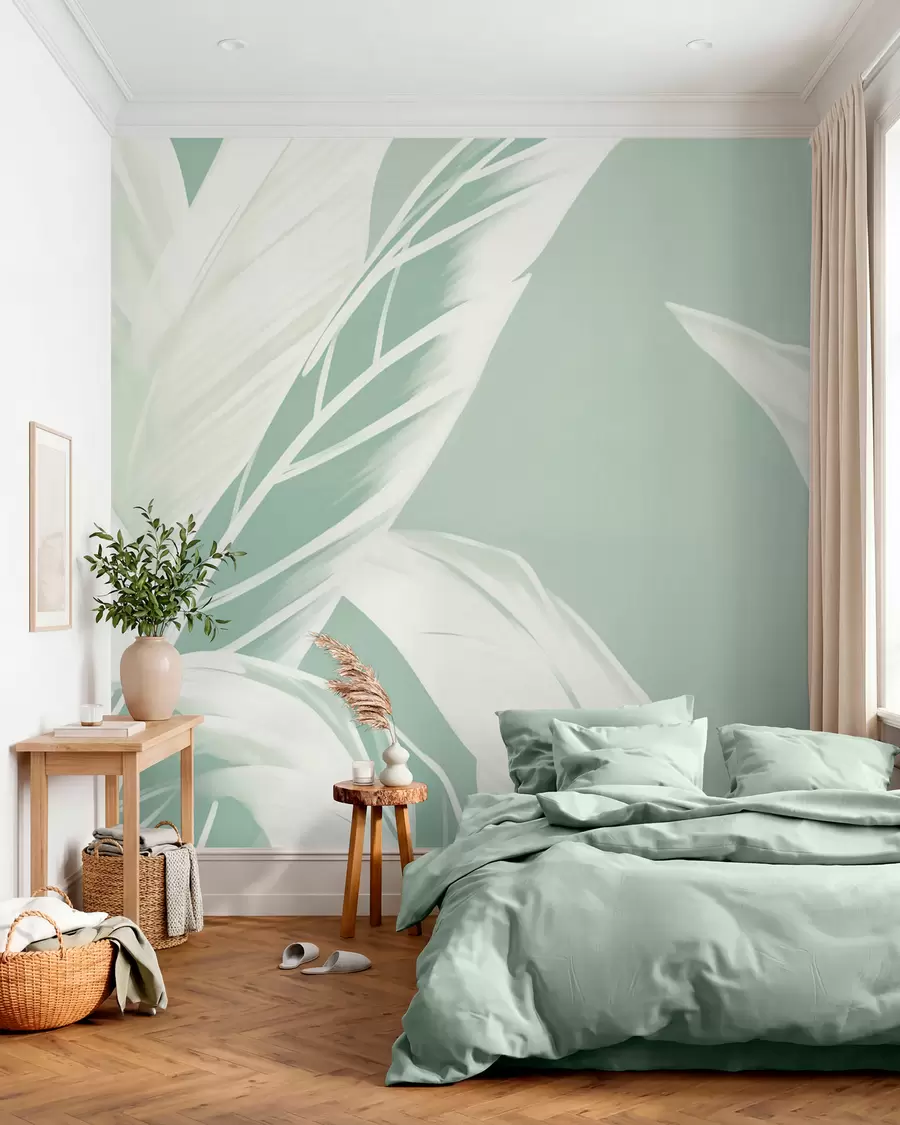 wall murals Long banana leaves w05681