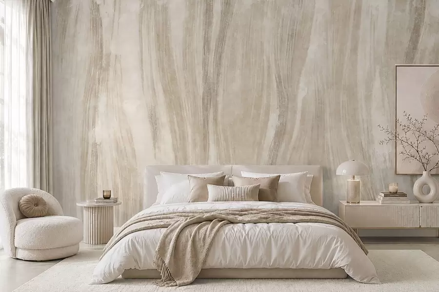 wall murals Light abstract texture with soft vertical transitions in creamy hues w05686