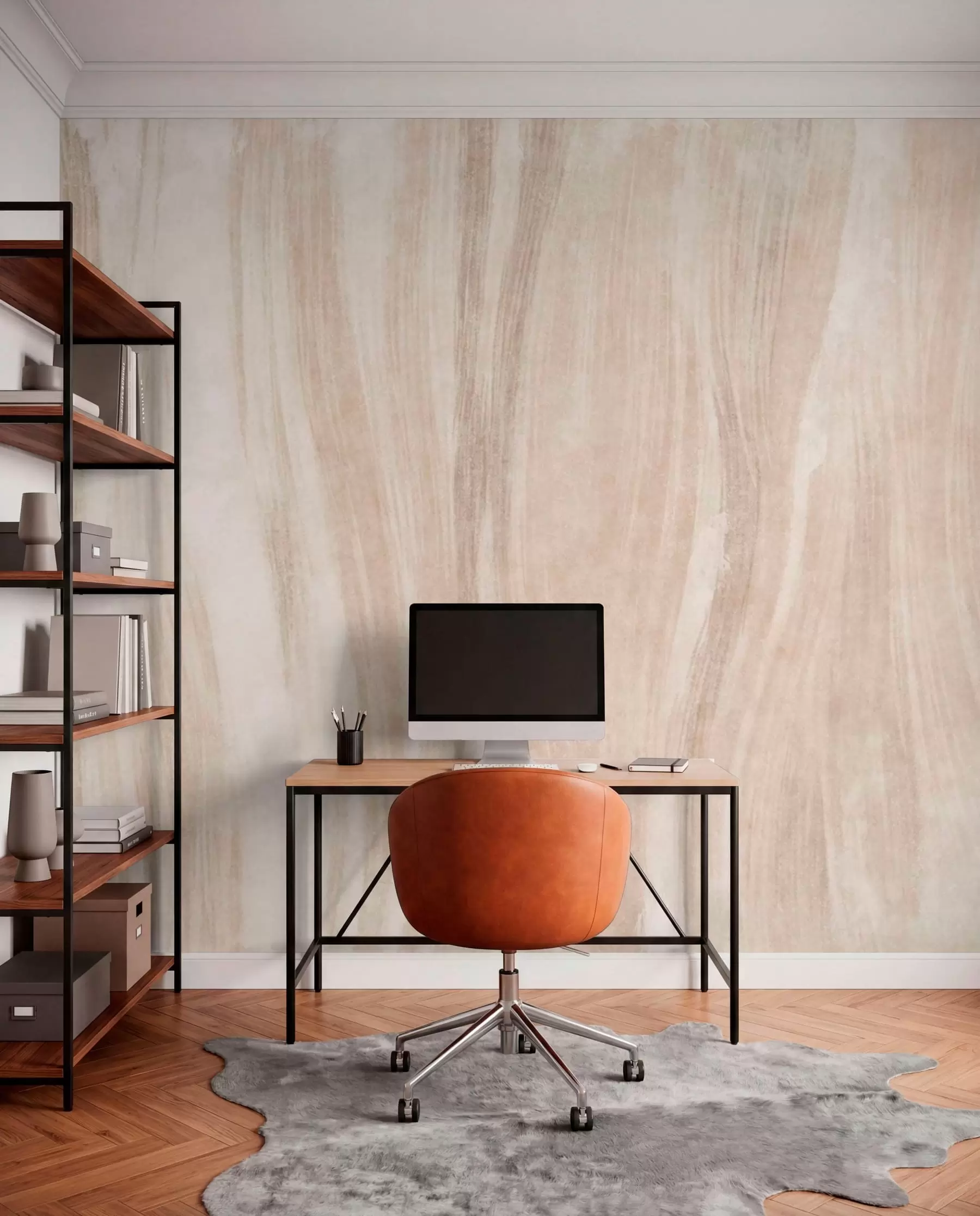 Wall Mural Photo Wallpaper Light abstract texture with soft vertical transitions in creamy hues w05686