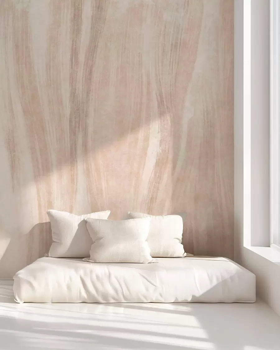 wall murals Light abstract texture with soft vertical transitions in creamy hues w05686