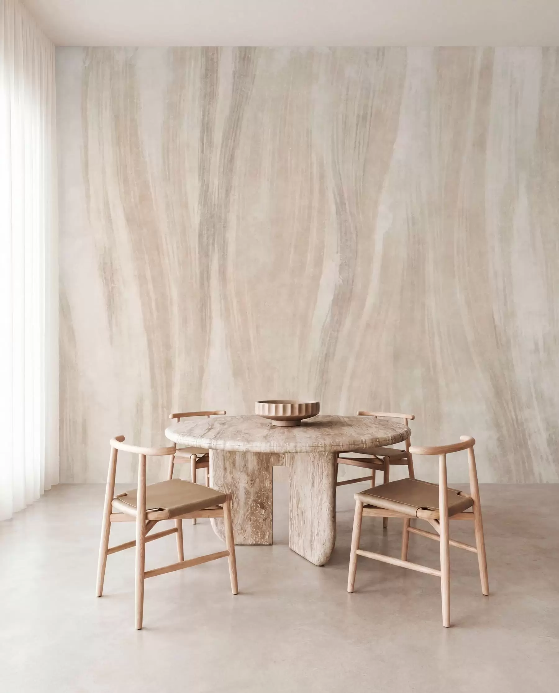 murales Veladuras verticales en crema w05686